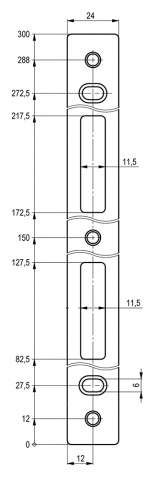 LI RO 300 - protiplech - rovný 300