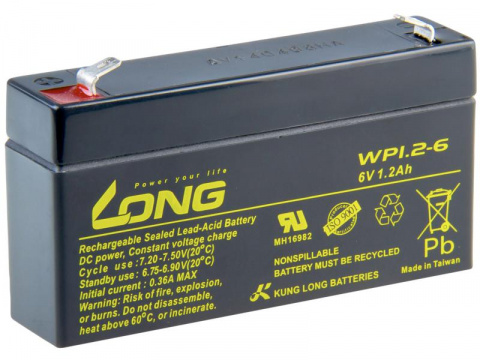 LONG baterie 6V 1,2Ah F1 (WP1.2-6)