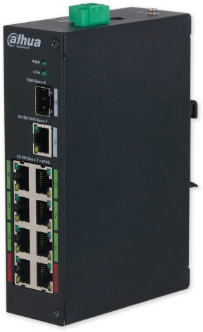 LR2110-8ET-120-V2 - ePoE switch, 8x ePoE, 1xGb RJ45, 1x SFP, Hi-PoE, 120W, DIN, ochrany