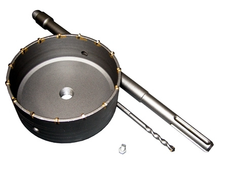 MAGG Příklepová vrtací korunka průměr 125mm se stopkou 400mm SDS MAX, vrták korunkový