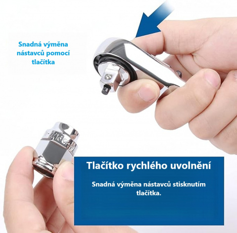 MAGG Profi Gola sada 32 dílů - 1/4", 3/8", průchozí ráčna