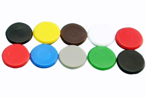Magnet kulatý RON 852, průměr 24 mm, mix barev, 10 ks