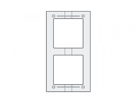 MAS62 - hliníkový montážní rámeček 2 moduly