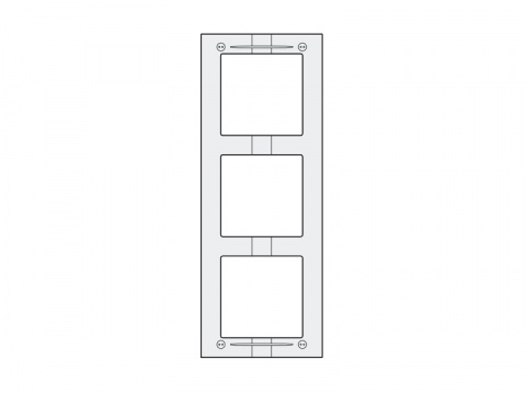 MAS63 - hliníkový montážní rámeček 3 moduly
