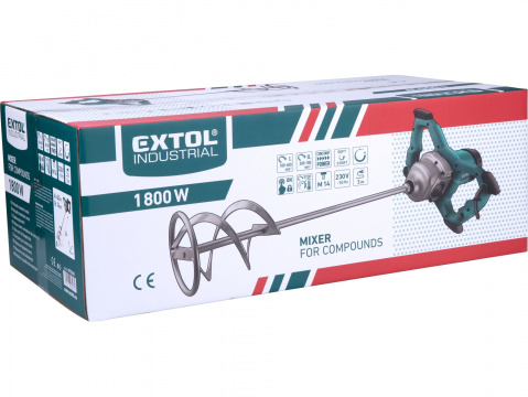 Míchadlo stavebních směsí dvourychlostní, 1800W Extol Industrial