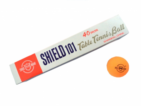 míčky stolní ten.Shield 40mm bezešvé 6ks barevné