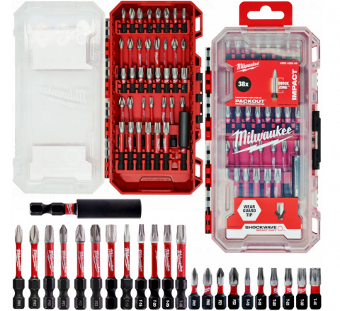 MILWAUKEE Shockwave sada bitů 38ks, s magnetickým držákem bitů