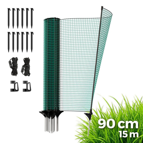 Mobilní oplocení pro psa, drůbež, branka a nevodivá síť FIX s výškou 90 cm