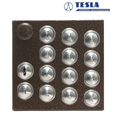 Modul číselnice pro kódovou volbu Tesla Karat 2-bus s podsvitem se zámkem, antika měď