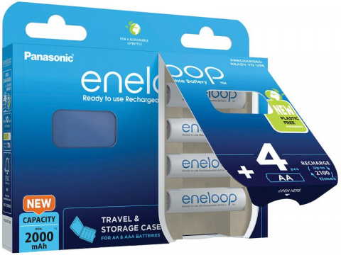 Nabíjecí baterie AA Panasonic Eneloop N 1900mAh Ni-MH 4ks Blistr + CASE