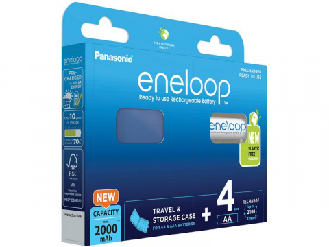 Nabíjecí baterie AA Panasonic Eneloop N 1900mAh Ni-MH 4ks Blistr + CASE