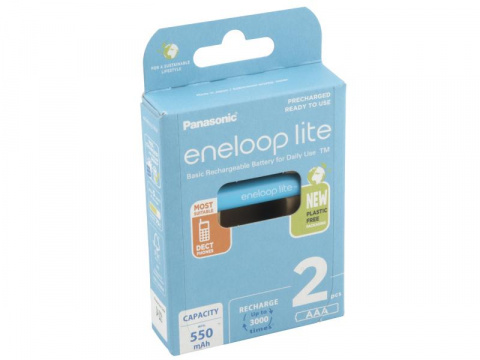 Nabíjecí baterie AAA Panasonic Eneloop Lite N 550mAh Ni-MH 2ks Blistr - 3000 nabíjecích cyklů