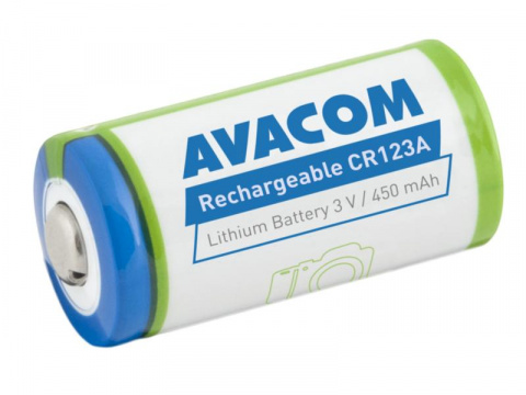Nabíjecí fotobaterie Avacom CR123A, RCR123A 3V 450mAh 1.4Wh