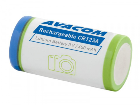Nabíjecí fotobaterie Avacom CR123A, RCR123A 3V 450mAh 1.4Wh