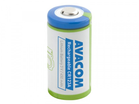 Nabíjecí fotobaterie Avacom CR123A, RCR123A 3V 450mAh 1.4Wh