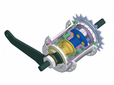 náboj Sturmey-Archer S2C Kick-Shift 32d torpedo stříbrný