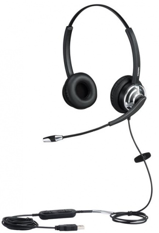 Náhlavní souprava na obě uši Well Mairdi MRD-805D USB, pro PC, USB, s ovládáním hlasitosti