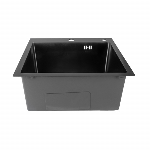 Nerezový dřez MIXXUS MH5050 DECOR GRAPHITE se sifonem, grafitový | MH5050 DECOR GRAPHITE