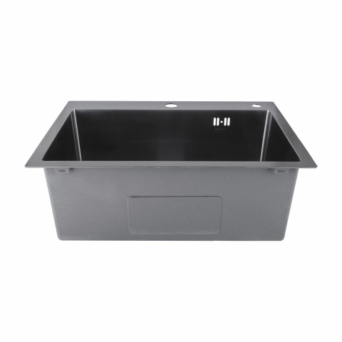 Nerezový dřez MIXXUS MH5843 DECOR GRAPHITE se sifonem, grafitový | MH5843 DECOR GRAPHITE