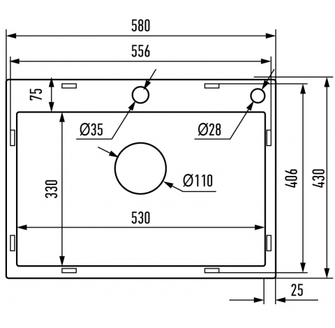 Nerezový dřez MIXXUS MH5843 DECOR GRAPHITE se sifonem, grafitový | MH5843 DECOR GRAPHITE