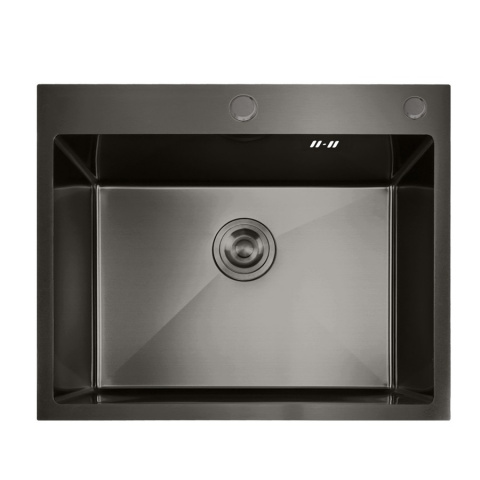 Nerezový dřez MIXXUS MH5843 GRAPHITE se sifonem, grafitový | MH5843 GRAPHITE