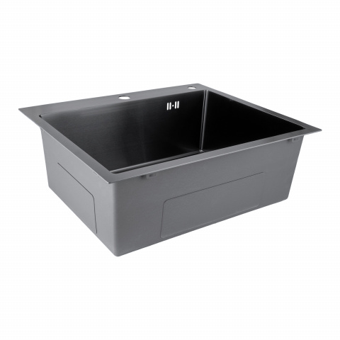 Nerezový dřez MIXXUS MH5843 GRAPHITE se sifonem, grafitový | MH5843 GRAPHITE