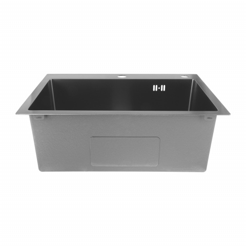 Nerezový dřez MIXXUS MH6050 DECOR GRAPHITE se sifonem, grafitový | MH6050 DECOR GRAPHITE