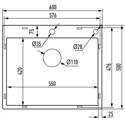 Nerezový dřez MIXXUS MH6050 DECOR GRAPHITE se sifonem, grafitový | MH6050 DECOR GRAPHITE