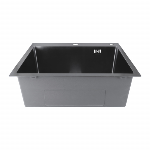 Nerezový dřez MIXXUS MH6050 GRAPHITE se sifonem, grafitový | MH6050 GRAPHITE