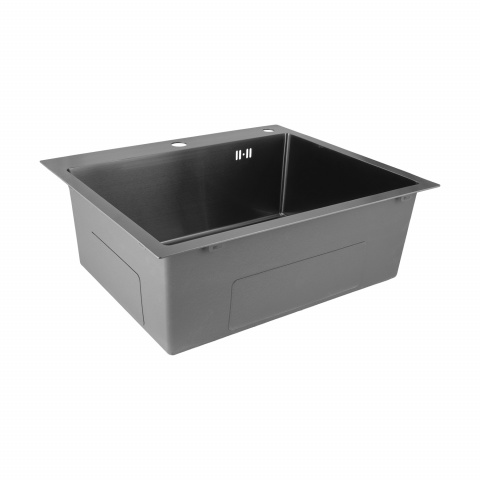 Nerezový dřez MIXXUS MH6050 GRAPHITE se sifonem, grafitový | MH6050 GRAPHITE