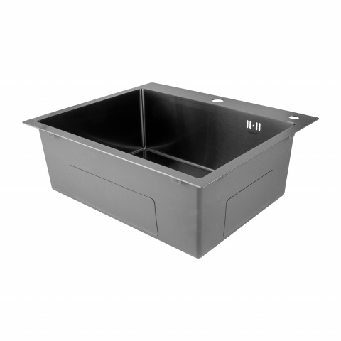 Nerezový dřez MIXXUS MH6050 GRAPHITE se sifonem, grafitový | MH6050 GRAPHITE