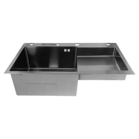 Nerezový dřez MIXXUS MH7849L-HK GRAPHITE se sifonem, grafito | MH7849L-HK GRAPHITE