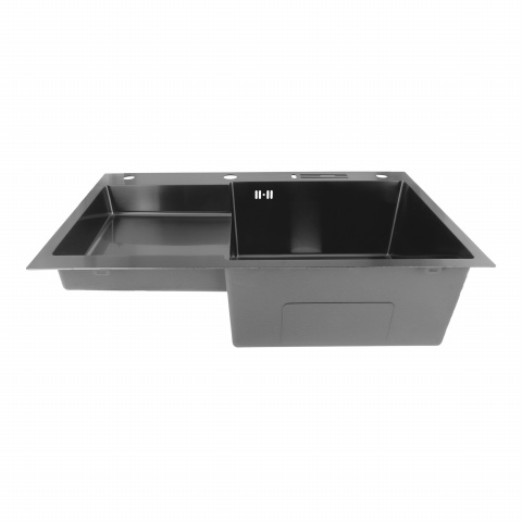 Nerezový dřez MIXXUS MH7849R-HK GRAPHITE se sifonem, grafitový | MH7849R-HK GRAPHITE