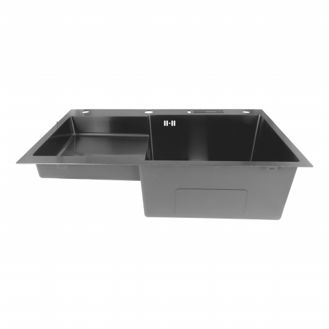 Nerezový dřez MIXXUS MH7849R-HK GRAPHITE se sifonem, grafitový | MH7849R-HK GRAPHITE