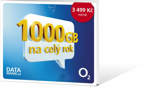 O2 datová SIM karta 1000 GB PŘEDPLACENÁ