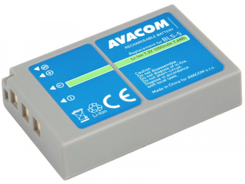 Olympus BLS-5, BLS-50 Li-ion 7.2V 1050mAh 7.6Wh