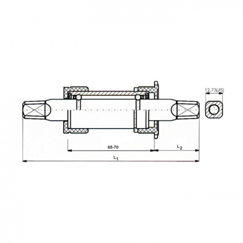 osa středová NECO 115 mm BSA Fe