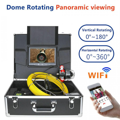 OXE KomCam 360-50 SD WiFi - Otočná komínová inspekční kamera + 32GB SD karta, robustní ochranný kufr a doprava!