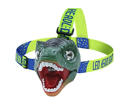 OXE LED čelová svítilna se zvukem Tyranosaurus