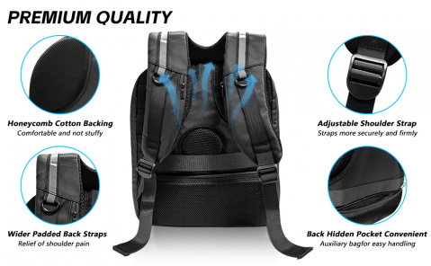 OXE LED Smart batoh s displejem, černý