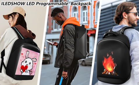 OXE LED Smart batoh s displejem, černý