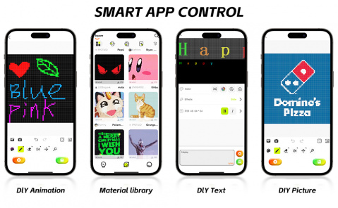 OXE LED Smart kšiltovka s displejem, červená