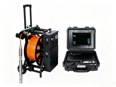 OXE WellCam 45 DualCam -150M 30Bar MultiCam Control Box - Elektrická otočná hlava kamery s dvojitým pohledem (boční/dolní)