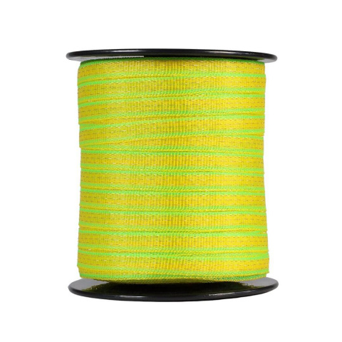 Páska pro elektrický ohradník s šířkou 12,5 mm, neon žluto-zelená, 200 m