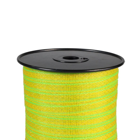 Páska pro elektrický ohradník s šířkou 12,5 mm, neon žluto-zelená, 200 m
