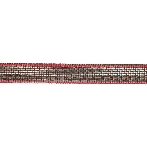 Páska pro elektrický ohradník, šířka 20 mm, hnědo-červená, délka 200 m