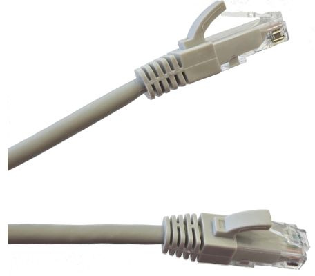 Patch kabel 5e UTP PVC 26AWG - šedý 3m