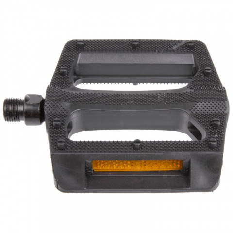 pedály BMX FLAT standard závit 9/16"  černé s odrazkami