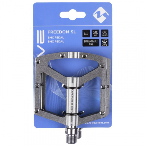 pedály M-Wave FLAT standard závit 9/16"  titanově šedé