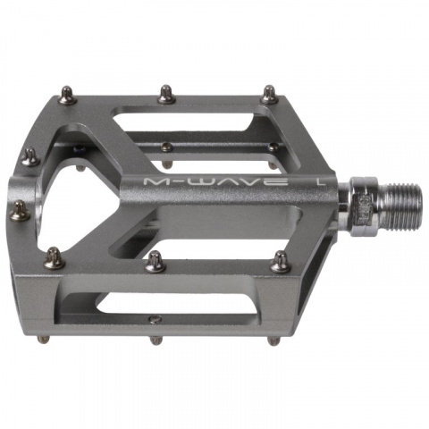 pedály M-Wave FLAT standard závit 9/16"  titanově šedé
